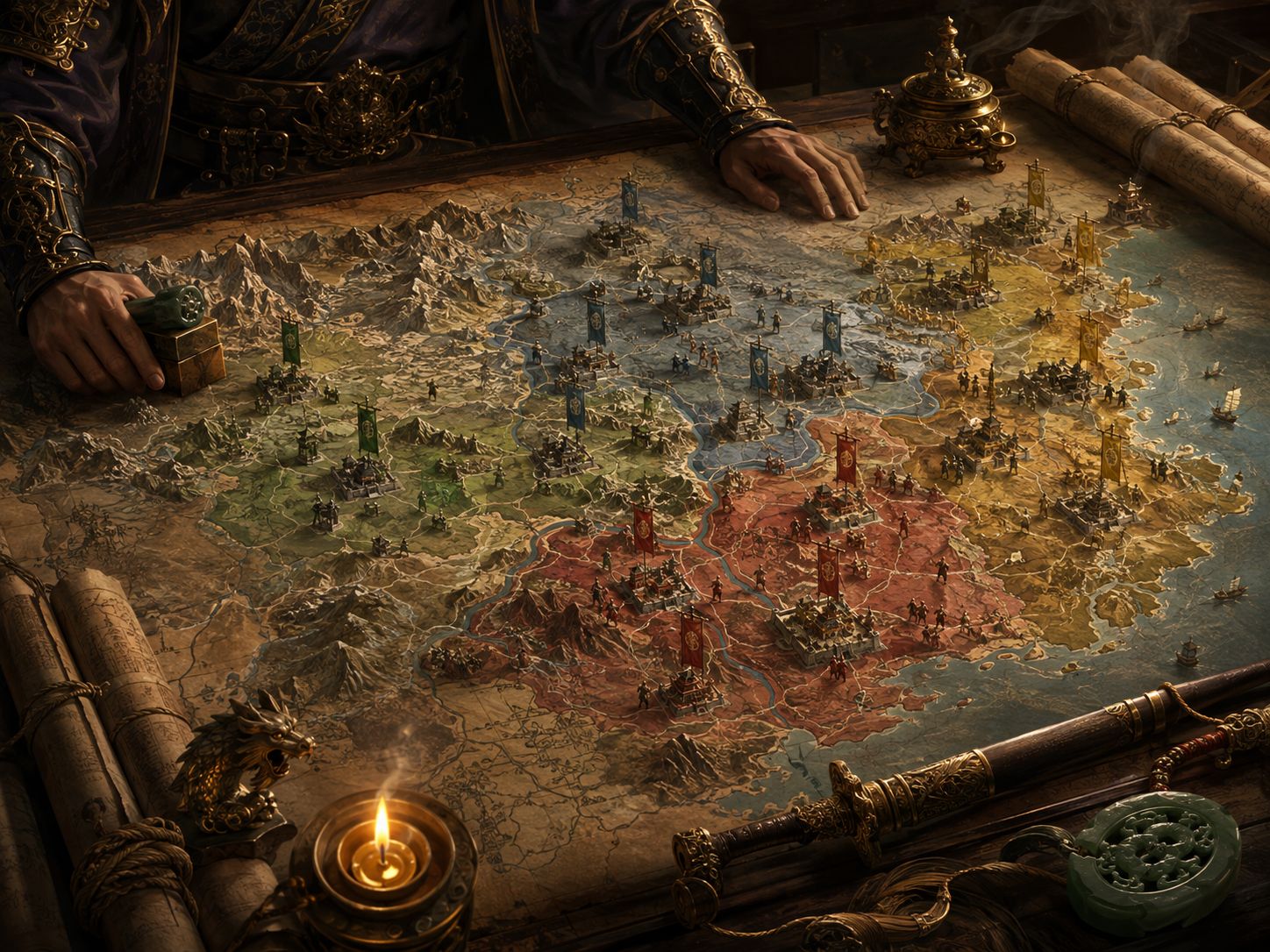 Korean Three Kingdoms campaign map concept