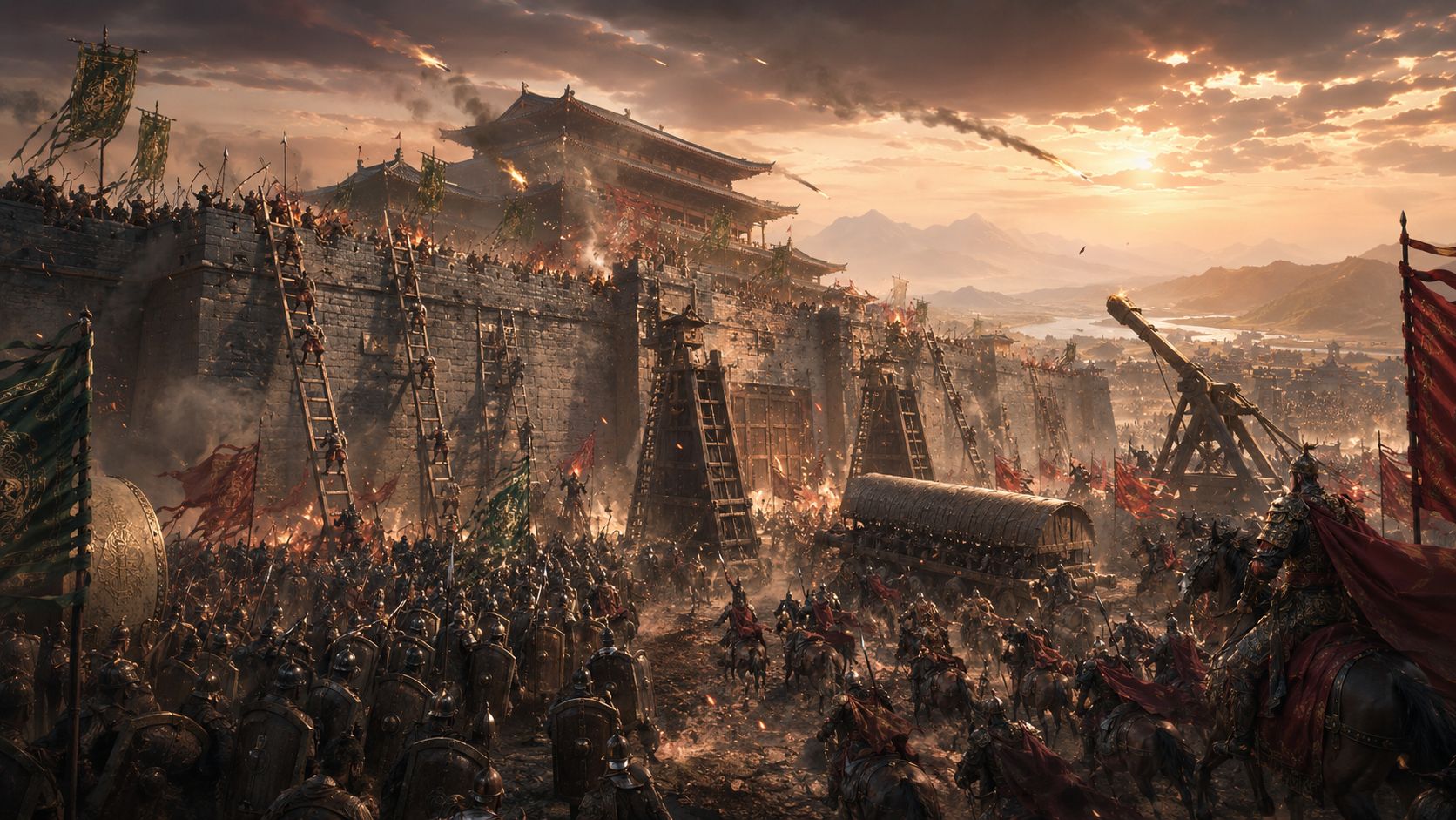 Korean Three Kingdoms siege concept